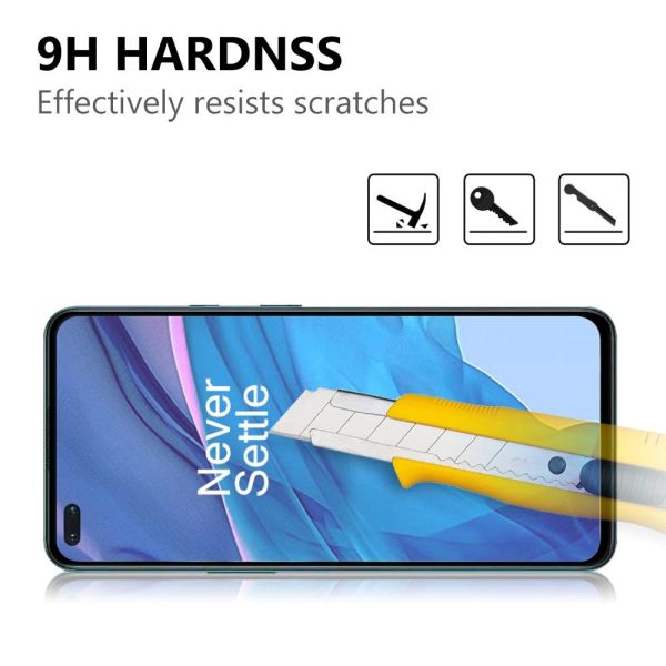 OnePlus Nord   Nord 2 (5G) Hærdet Glas - Case Friendly - Skærmbeskyttelse - Sort Ramme Discount