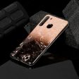 Samsung Galaxy A21 Fleksibel Plastik Cover m. Marble Print - Bronze   Sort Marmor For Discount