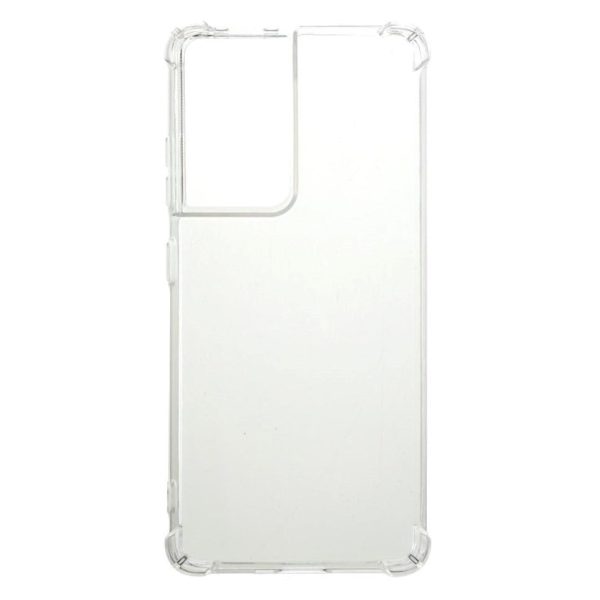 Samsung Galaxy S21 Ultra Fleksibelt Drop-Proof Plastik Cover - Gennemsigtig Sale