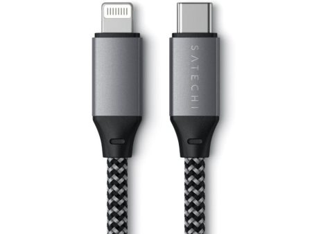 Satechi USB-C til Lightning Kabel (PD) 60W - 25 cm. - Space Grey Cheap