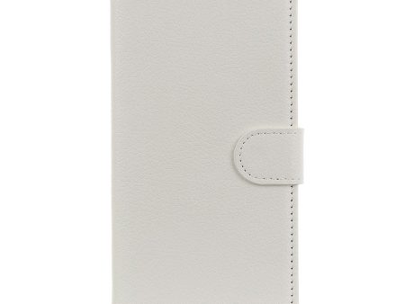 iPhone 12   12 Pro Litchi Læder Cover m. Pung - Hvid Fashion