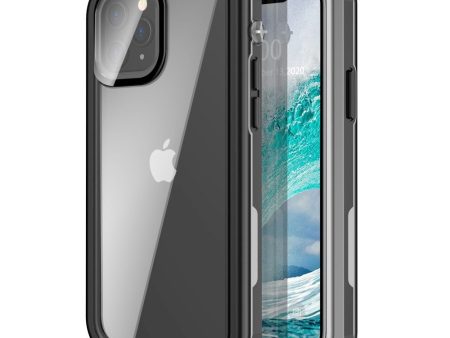 iPhone 12 Pro Max Vandtæt Håndværker Cover m. skærmbeskyttelse - Gennemsigtig   Sort For Discount