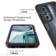 Motorola Moto G62 Håndværker Cover m. Gennemsigtig Bagside - Rød Discount