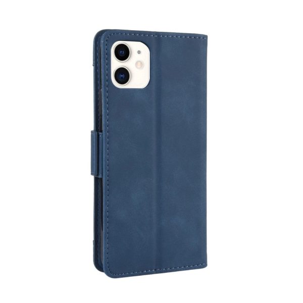 iPhone 12   12 Pro Blank Læder Cover m. Stor Pung - Blå Online Hot Sale