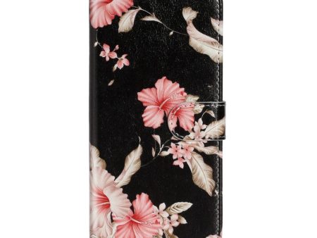 Samsung Galaxy A51 Pink Flowers Cover m. Pung - Sort   Lyserød For Sale