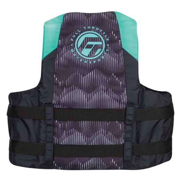 Full Throttle Adult Nylon Life Jacket - S M - Aqua Black [112200-505-030-22] Supply