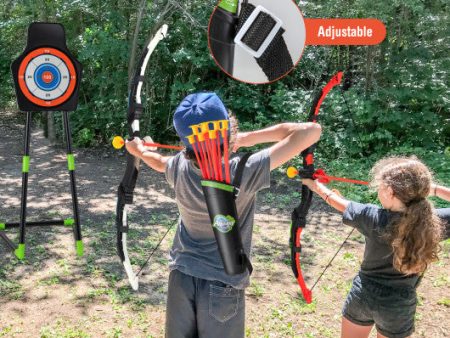 Youth Archery Bow Set with LED Light Up Bow and 20 Suction Cup Arrows for Kids Cheap