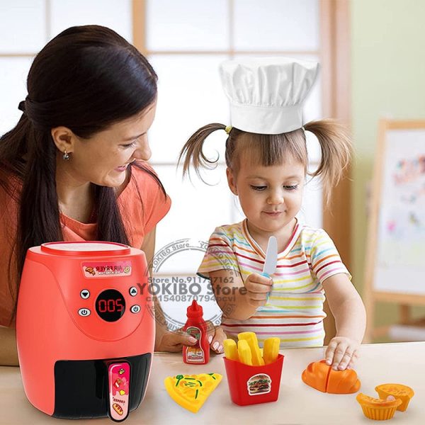 Air Fryer Pretend Play Toys for Kids with Cola Fried Chicken Play Kitchen Toys Kitchen Playset Kitchen Accessory Toys for Girls Online now