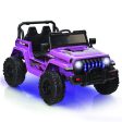 12V Kids Ride-on Jeep Car with 2.4 G Remote Control-Purple Hot on Sale