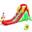 Inflatable Water Slide Bounce House with Climbing Wall Jumper and 480W Blower Online Sale