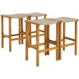 Patio Wood Bar Stools Set of 2 4-4 Pieces on Sale