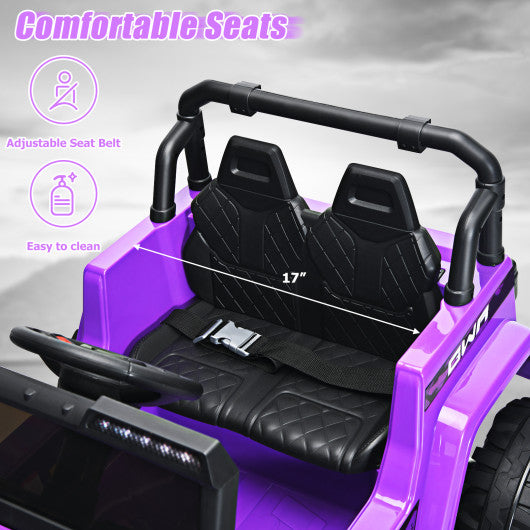 12V Kids Ride-on Jeep Car with 2.4 G Remote Control-Purple Hot on Sale