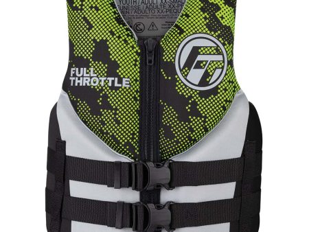 Full Throttle Junior Hinged Neoprene Life Jacket - Green [142400-400-009-22] For Sale