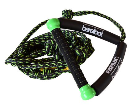 FATSAC 25 Wake Surf Rope  Handle Combo - Green  Black [M1035-C] Cheap