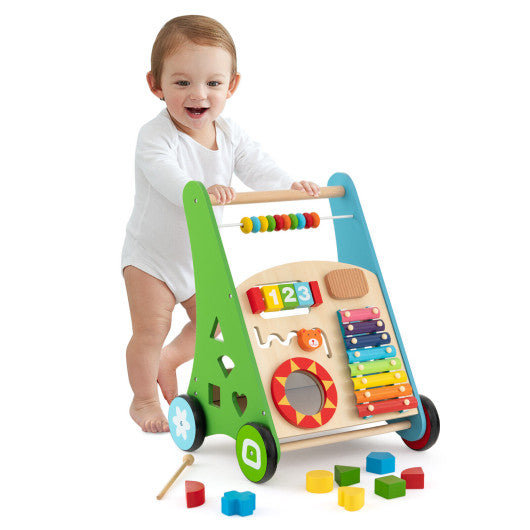 Toddler Push Walker Activity Center Toy with Burr-free Handle Cheap