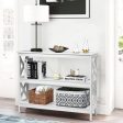 3-Tier Console X-Design Sofa Side Accent Table-White Sale