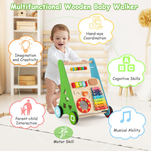 Toddler Push Walker Activity Center Toy with Burr-free Handle Cheap