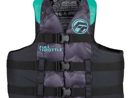 Full Throttle Adult Nylon Life Jacket - S M - Aqua Black [112200-505-030-22] Supply