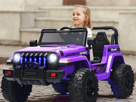 12V Kids Ride-on Jeep Car with 2.4 G Remote Control-Purple Hot on Sale