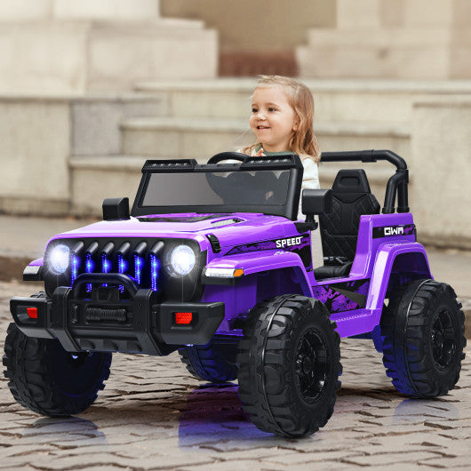 12V Kids Ride-on Jeep Car with 2.4 G Remote Control-Purple Hot on Sale