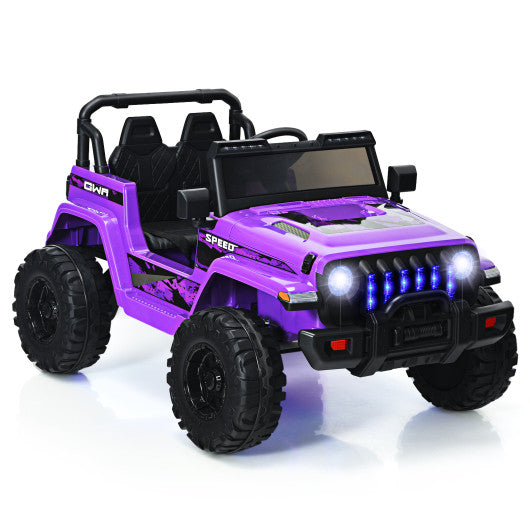 12V Kids Ride-on Jeep Car with 2.4 G Remote Control-Purple Hot on Sale