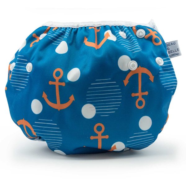 Anchors Reusable Swim Diaper, Adjustable 2-5 Years (20-55lbs) Beau and Belle Littles by Beau & Belle Littles For Discount