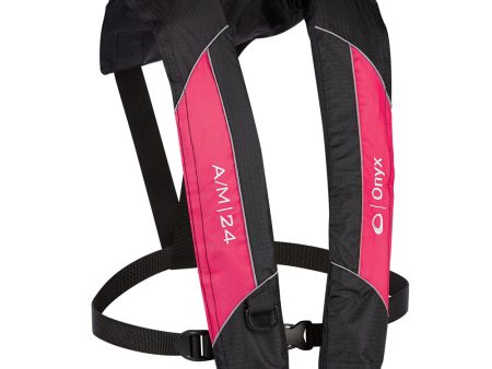 Onyx A M-24 Automatic Manual Inflatable PFD Life Jacket - Pink [132000-105-004-14] For Sale