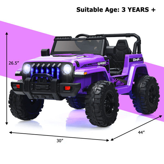 12V Kids Ride-on Jeep Car with 2.4 G Remote Control-Purple Hot on Sale