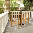 Patio Wood Bar Stools Set of 2 4-4 Pieces on Sale