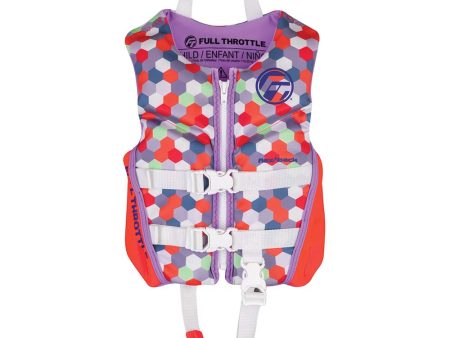 Full Throttle Child Rapid-Dry Flex-Back Life Jacket - Pink [142500-105-001-22] Cheap