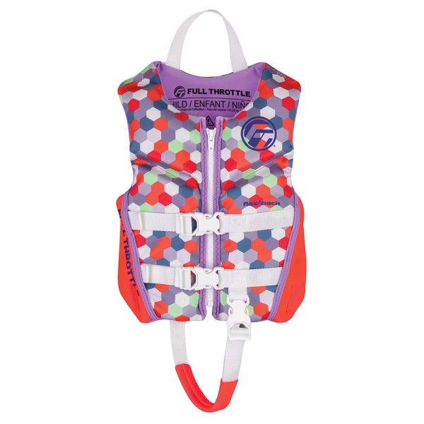 Full Throttle Child Rapid-Dry Flex-Back Life Jacket - Pink [142500-105-001-22] Cheap