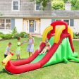 Inflatable Water Slide Bounce House with Climbing Wall Jumper and 480W Blower Online Sale