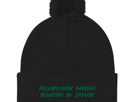 Auburn High Swim & Dive Pom-Pom Beanie Supply